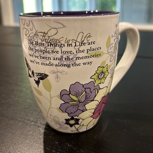 Best Thing In Life Mug with Flowers & Butterflies